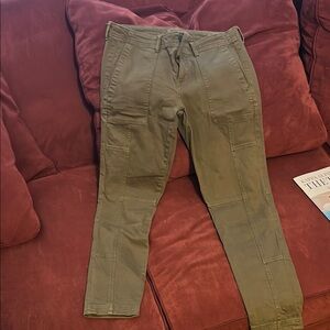 Banana Republic Green Ankle Cropped Jeans skinny ankle